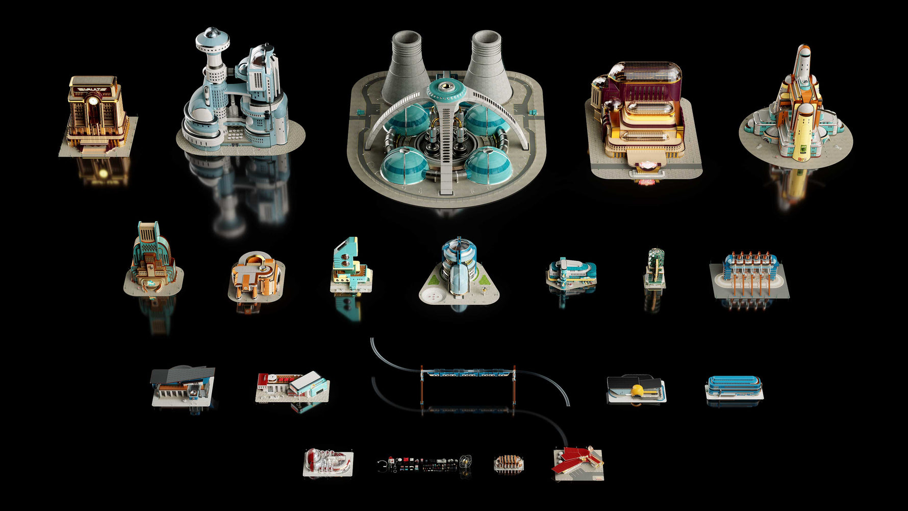 Modern Atompunk AtomPunk – Premium 3D Models and Materials | KitBash3D