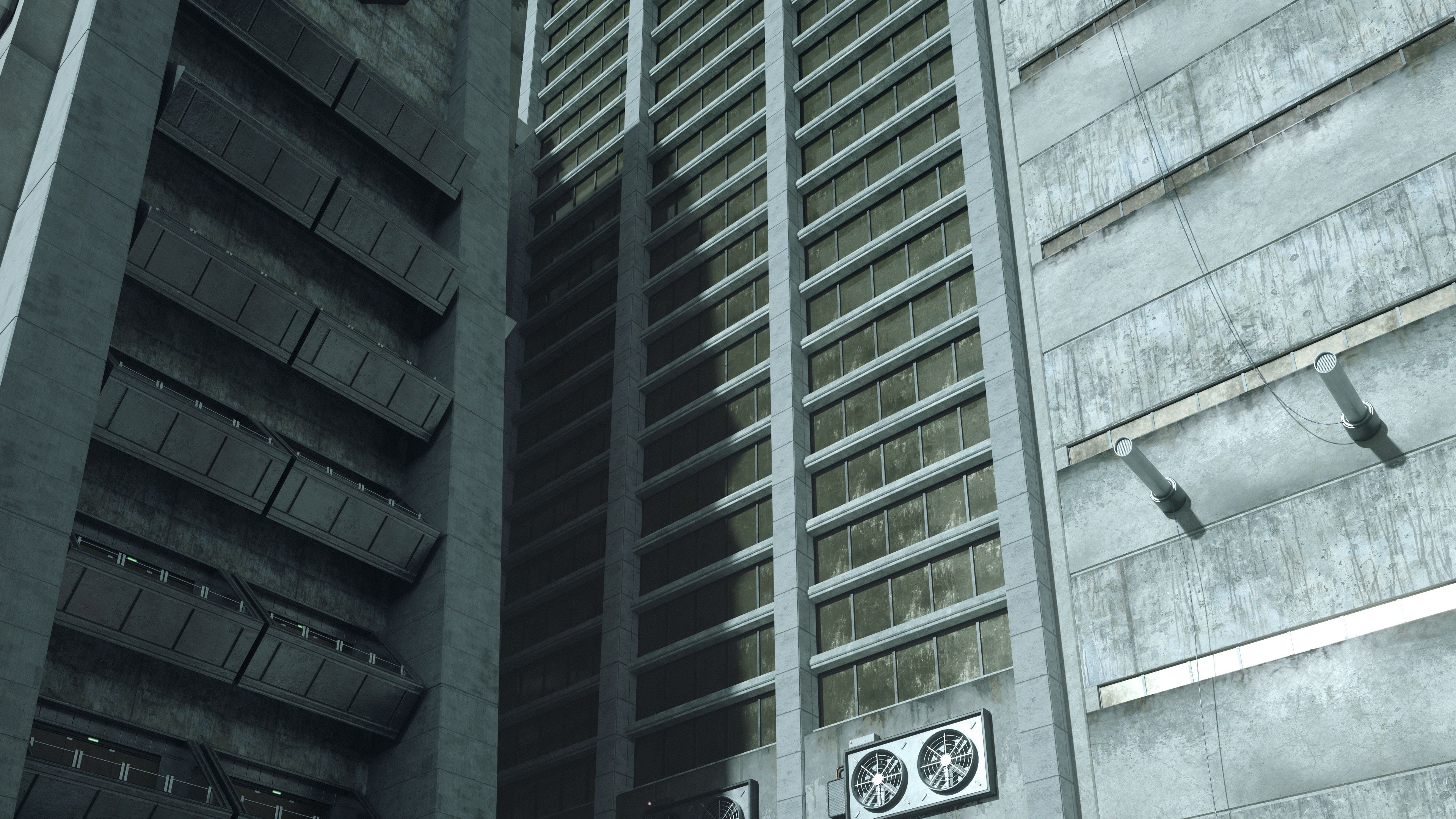 C4D/FBX野兽派美学建筑未来科幻灰白高楼大厦3D模型 Kitbash3D – Brutalist 2055插图9
