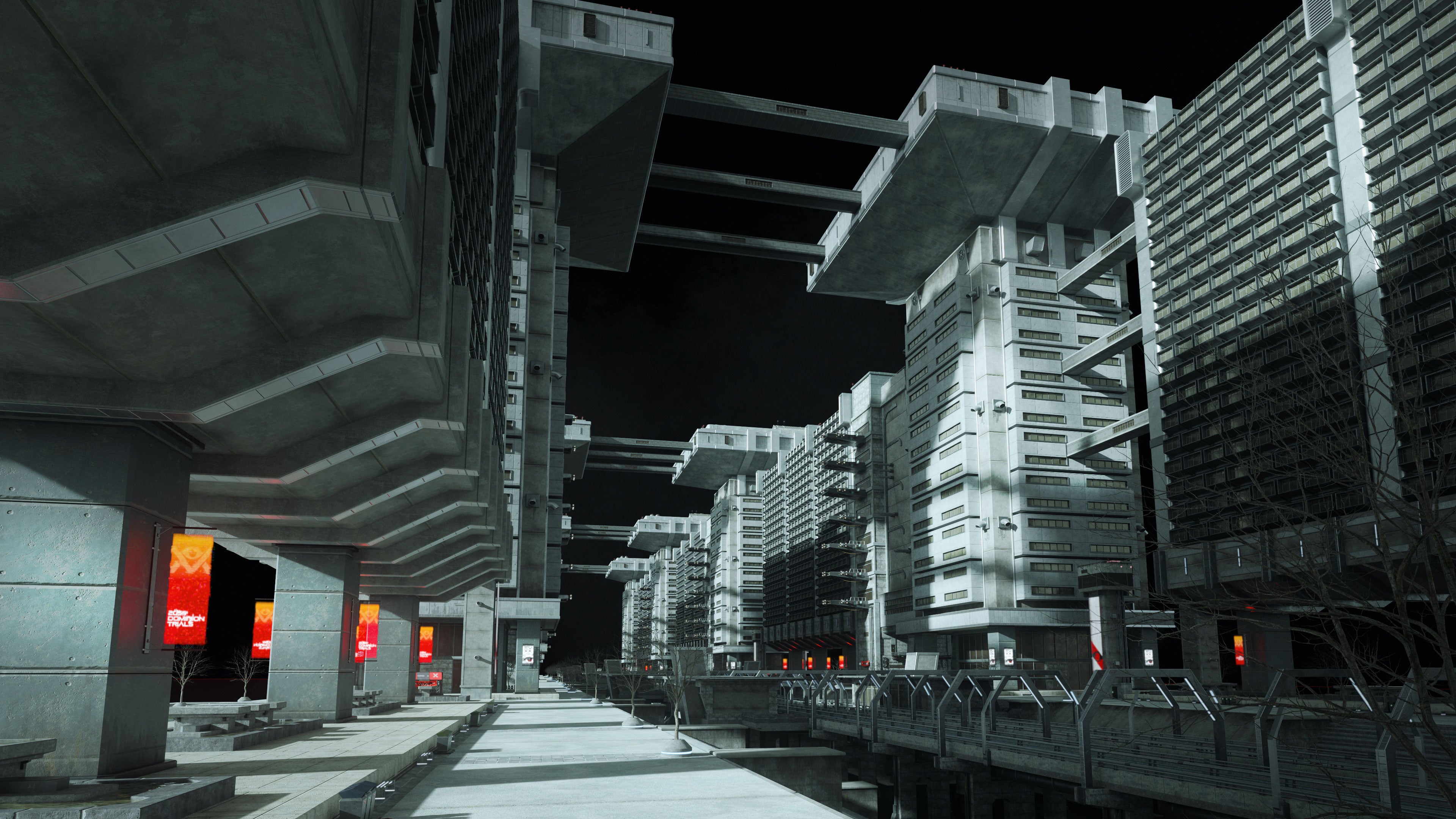 C4D/FBX野兽派美学建筑未来科幻灰白高楼大厦3D模型 Kitbash3D – Brutalist 2055插图13