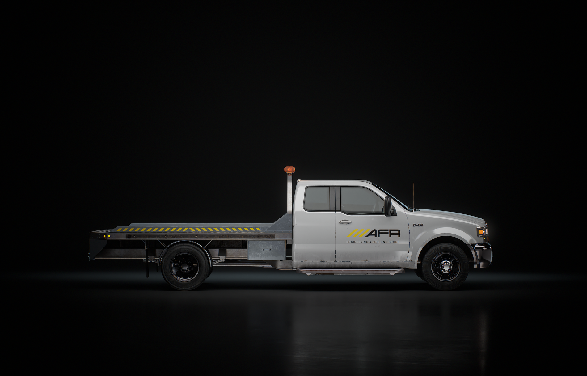 Flatbed Truck 3D Model