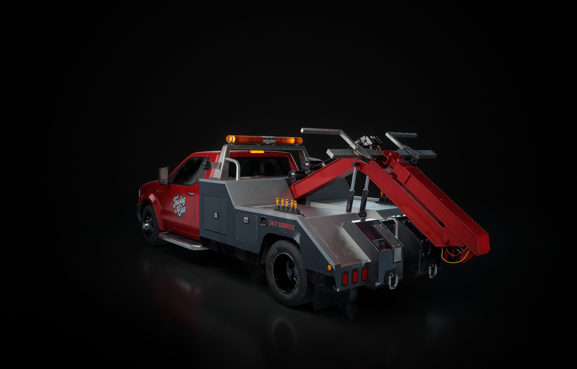 Tow Truck 3D Model