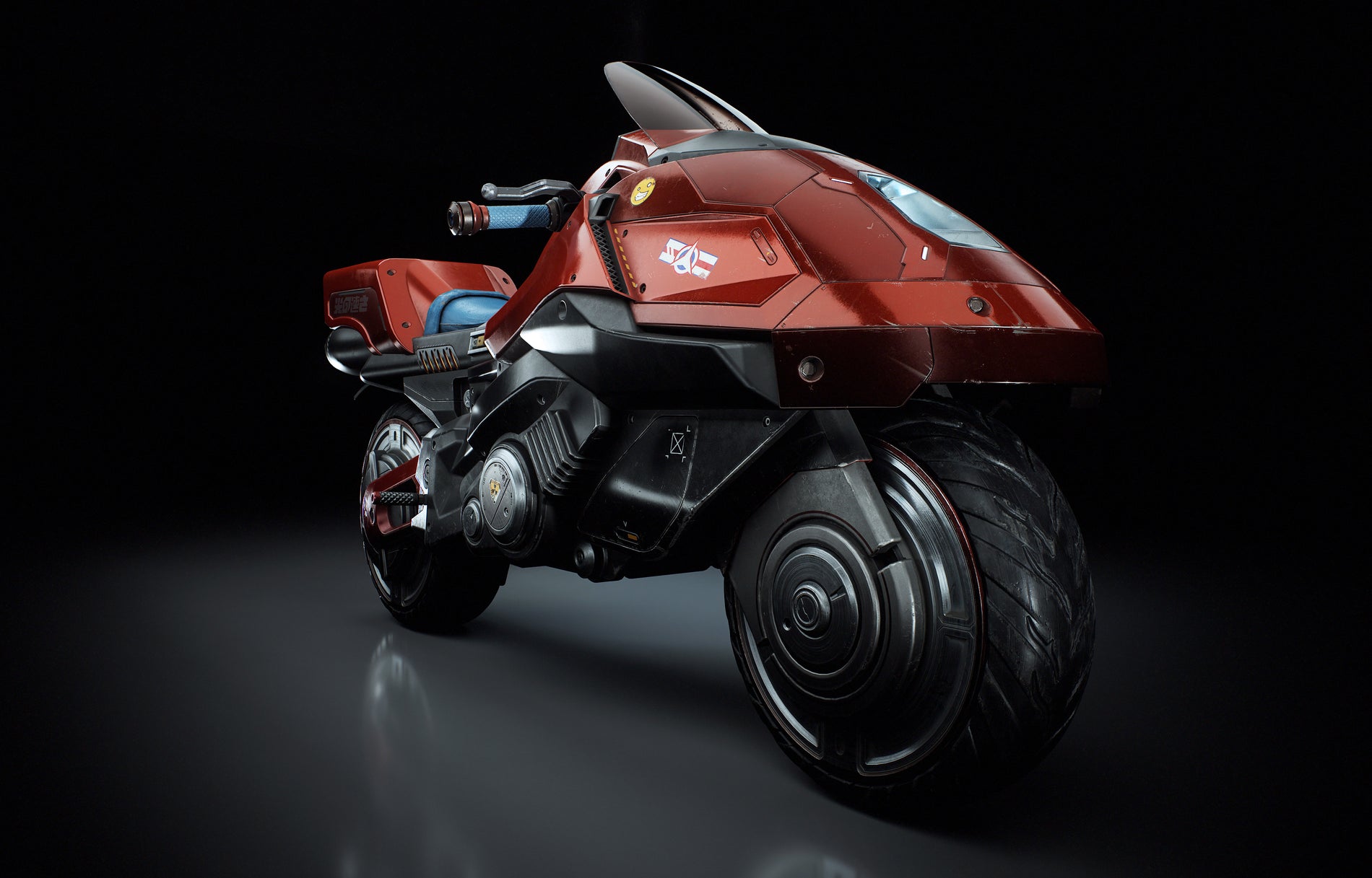 CyberPunk Motorcycle 3D Model