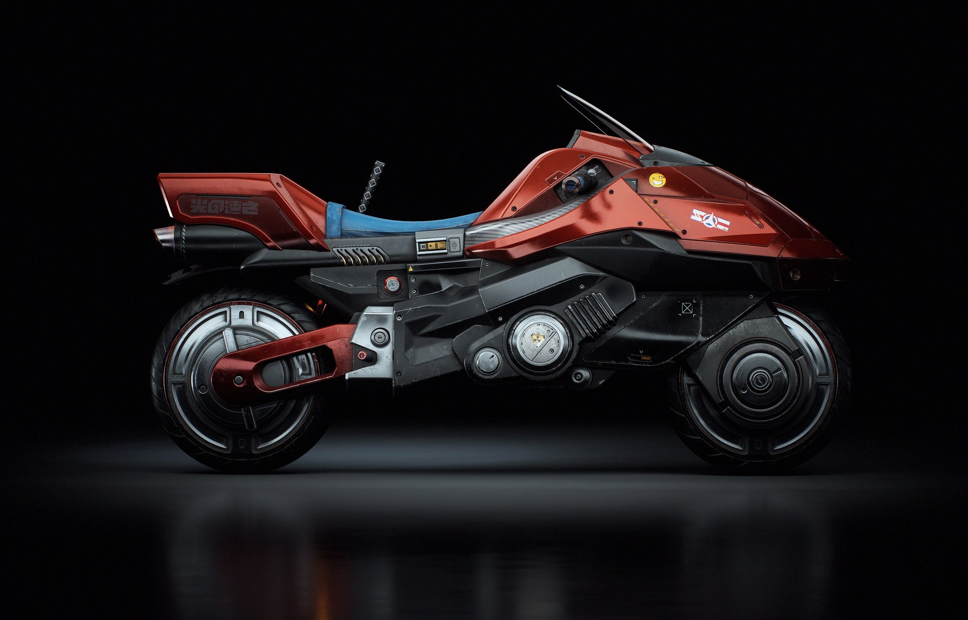 CyberPunk Motorcycle 3D Model