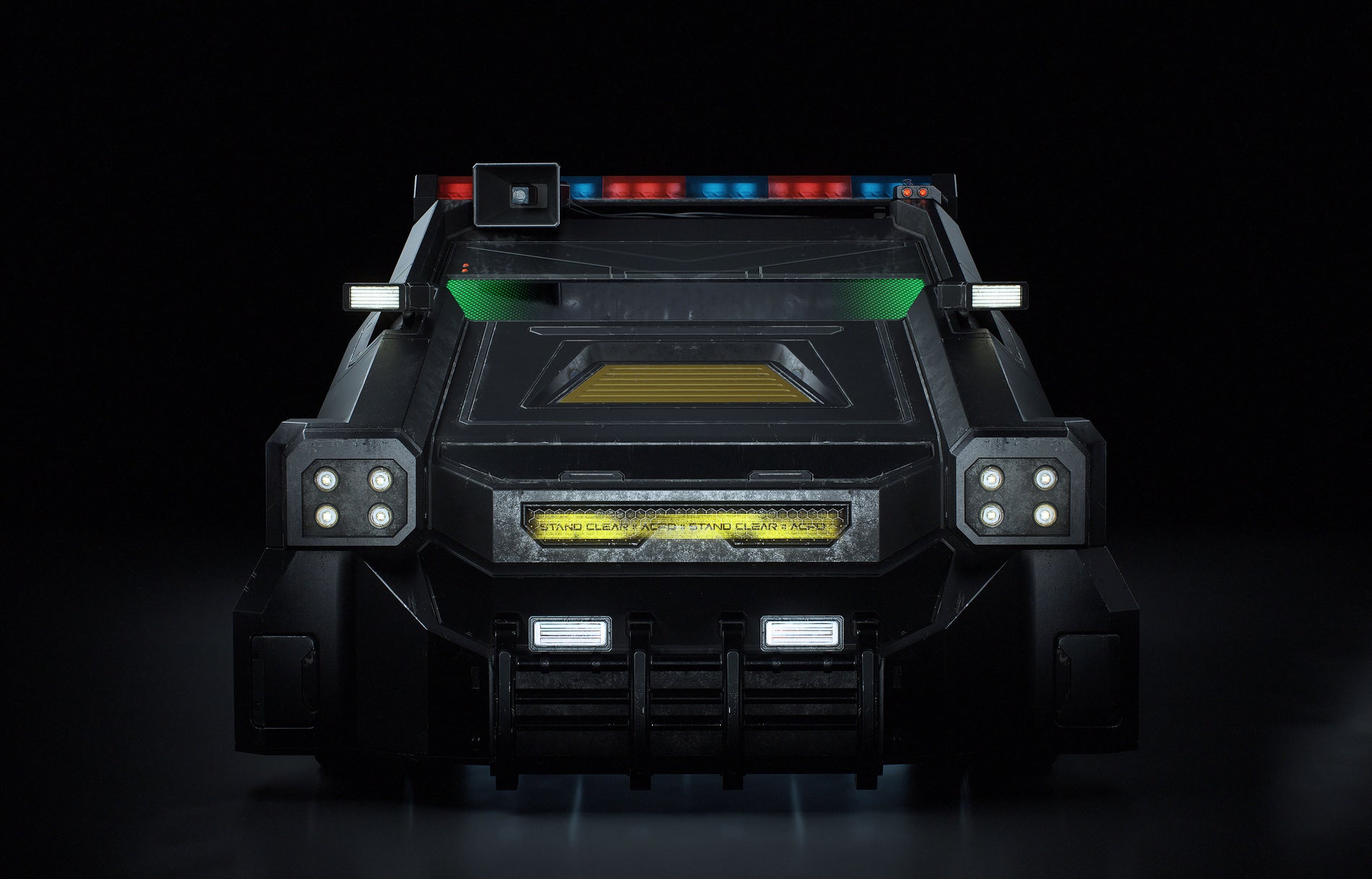 CyberPunk Police Car 3D Model