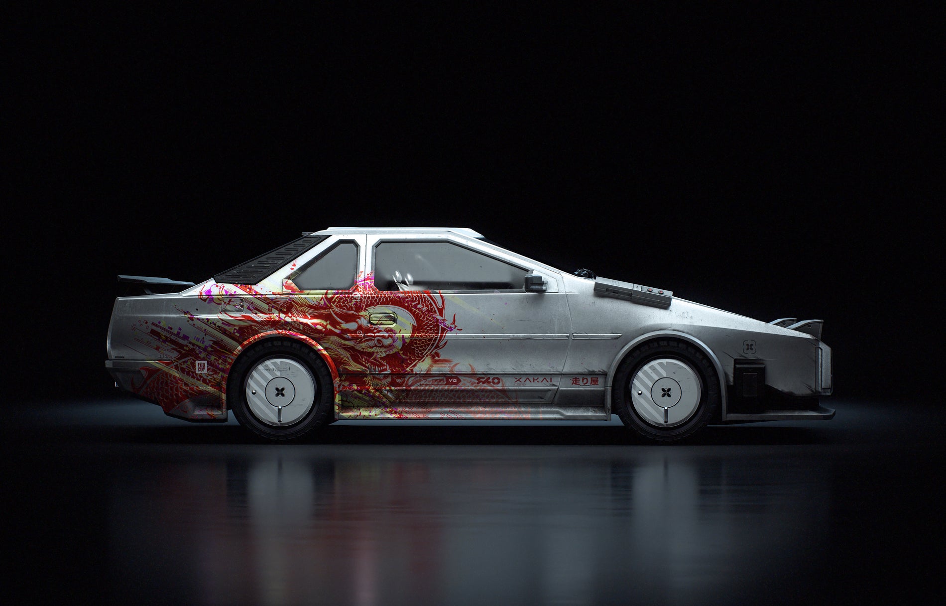 CyberPunk Sports Car - Premium 3D Models and Materials | KitBash3D