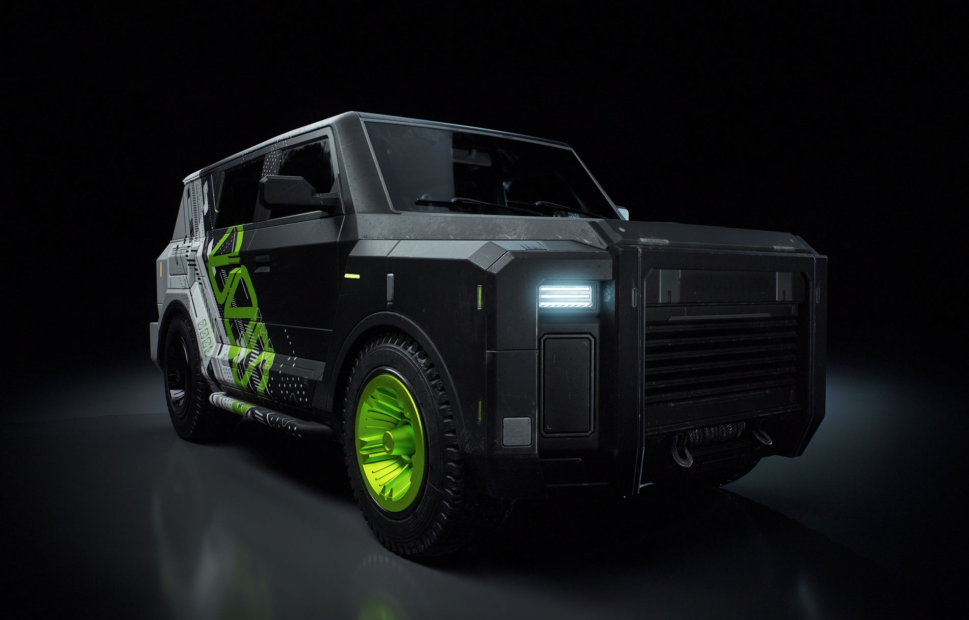 CyberPunk SUV 3D Model