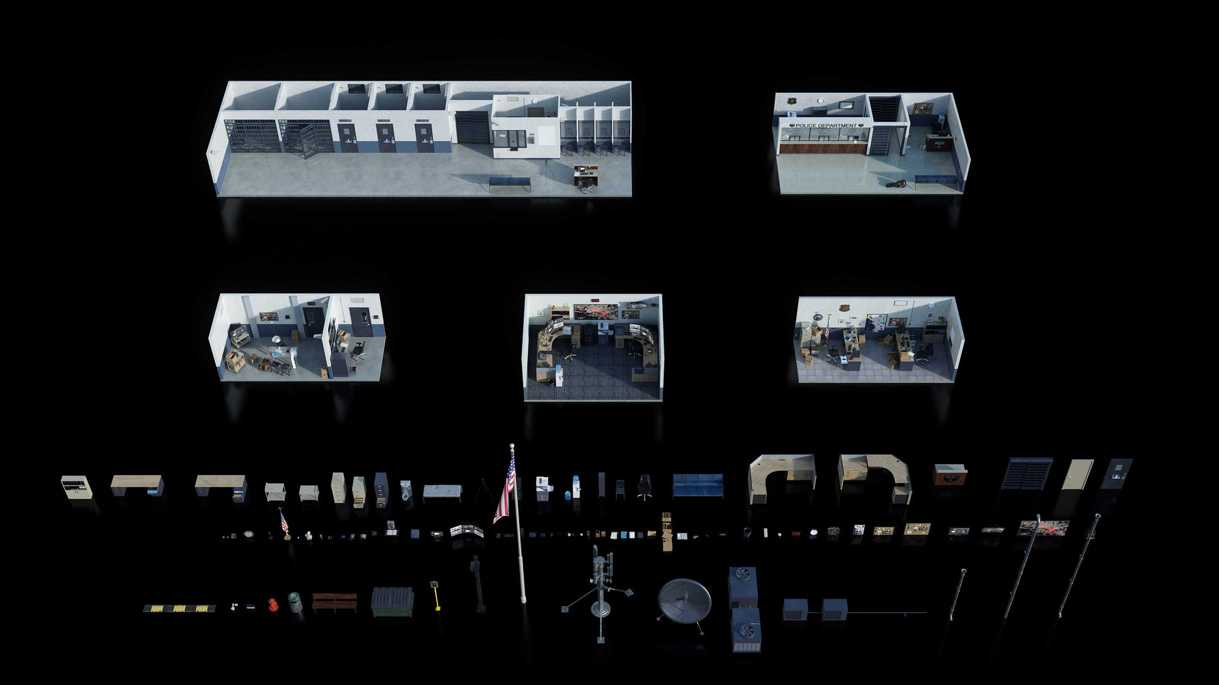 Police Dept. – Premium 3D Models and Materials | KitBash3D