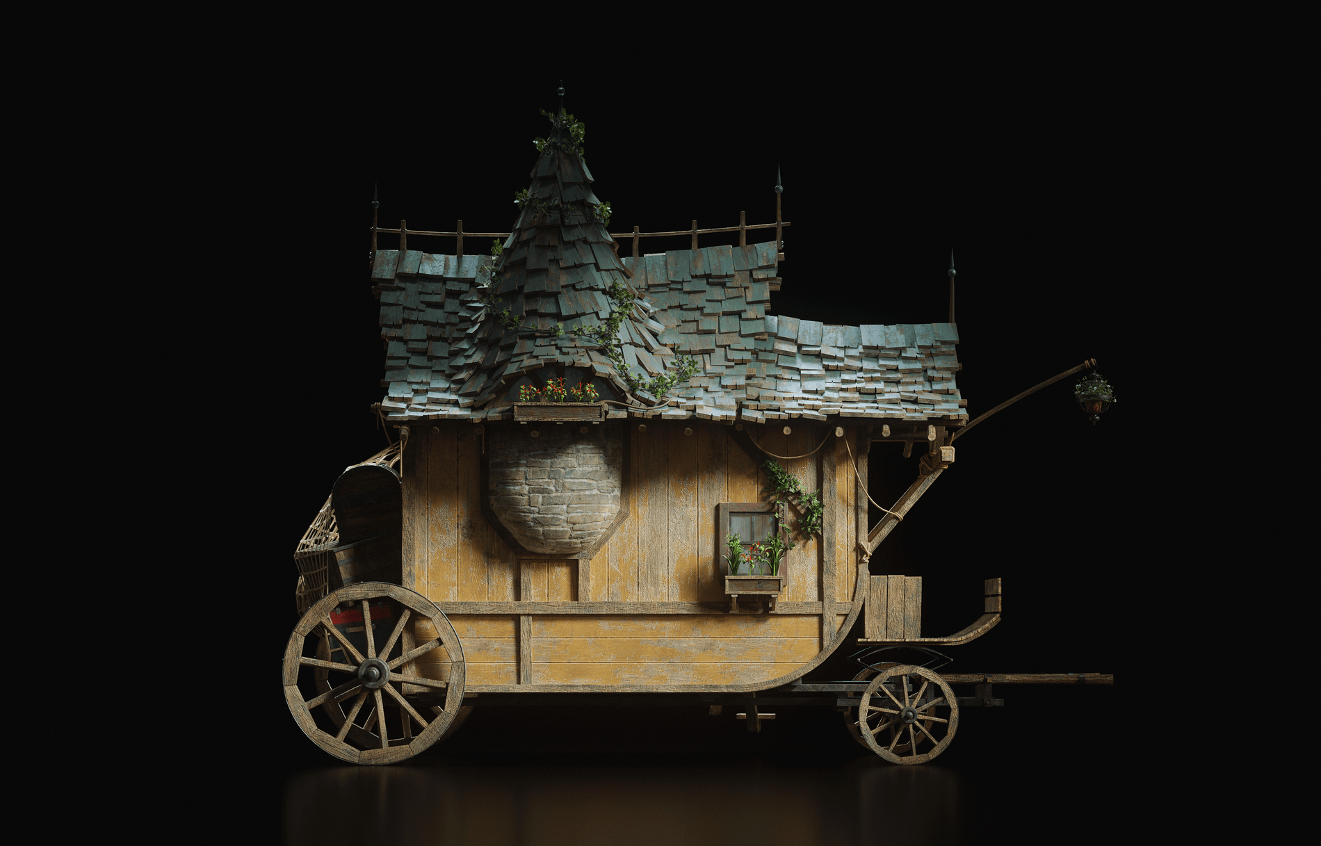 Apothecary Wagon 3D Model