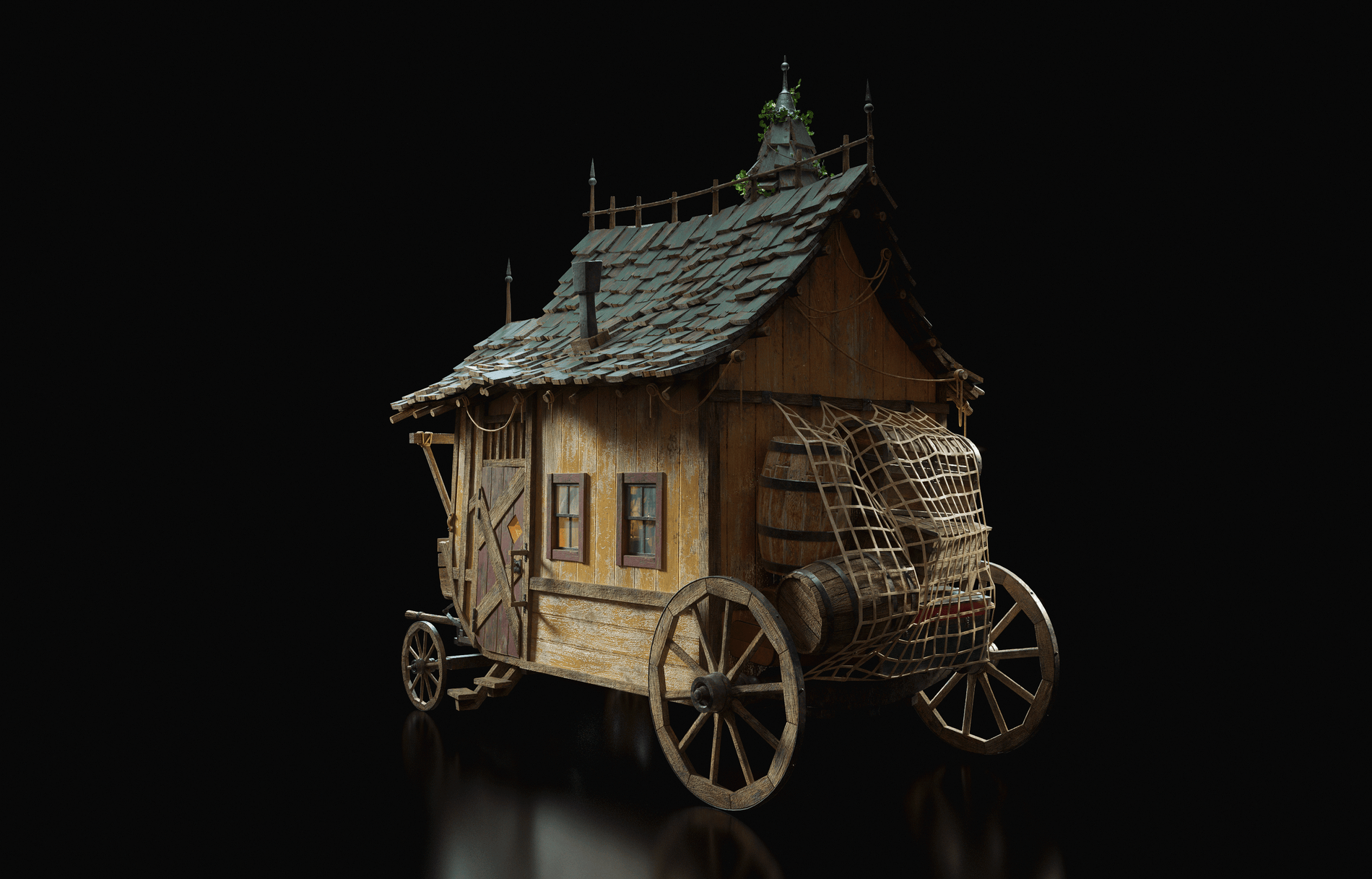 Apothecary Wagon 3D Model