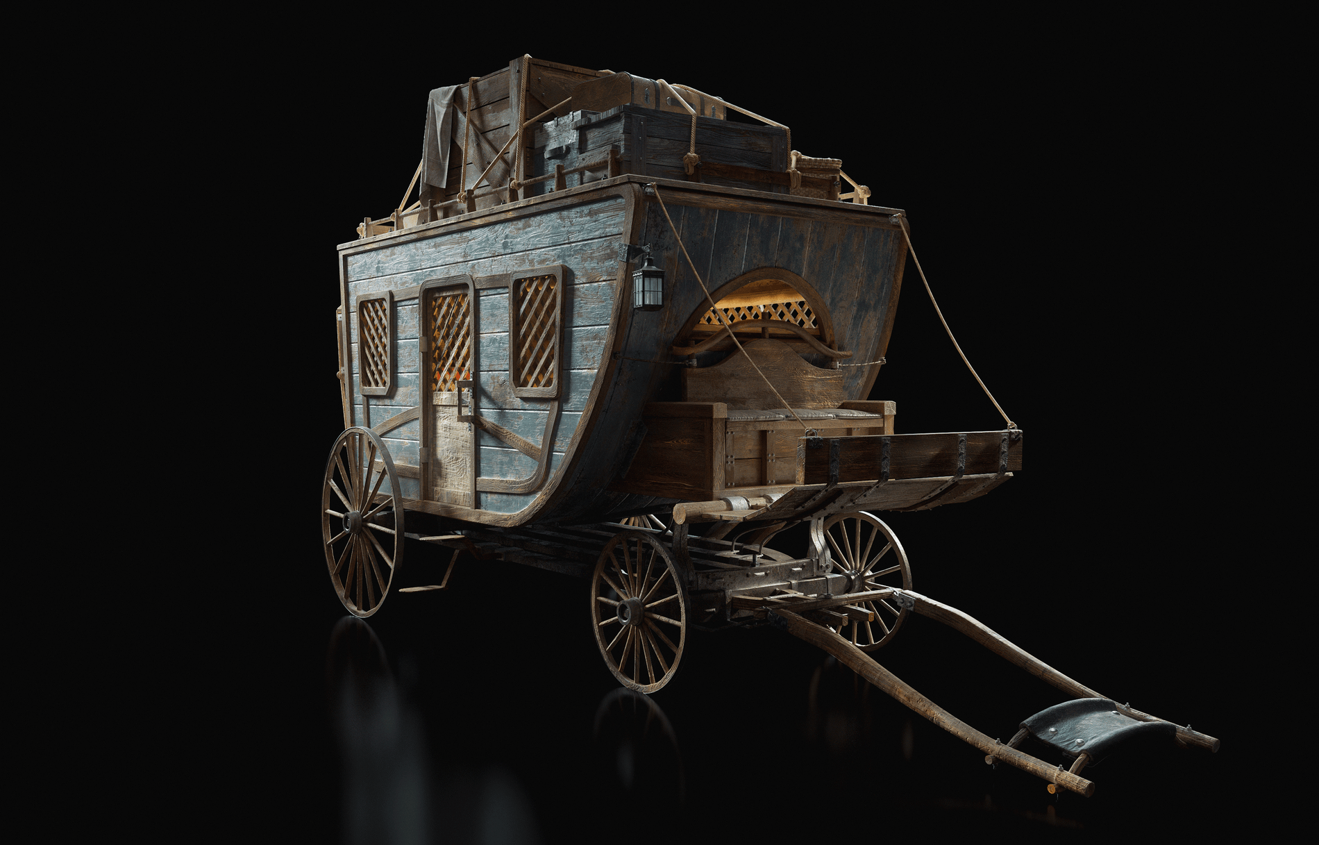 Courier Wagon 3D Model