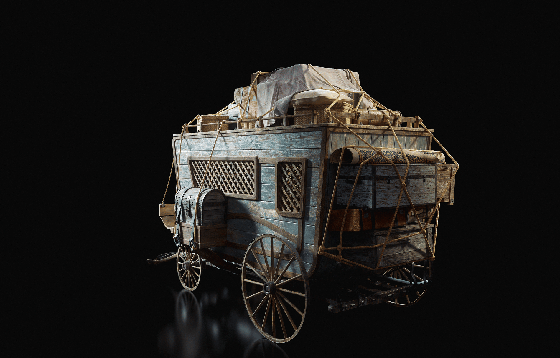 Courier Wagon 3D Model