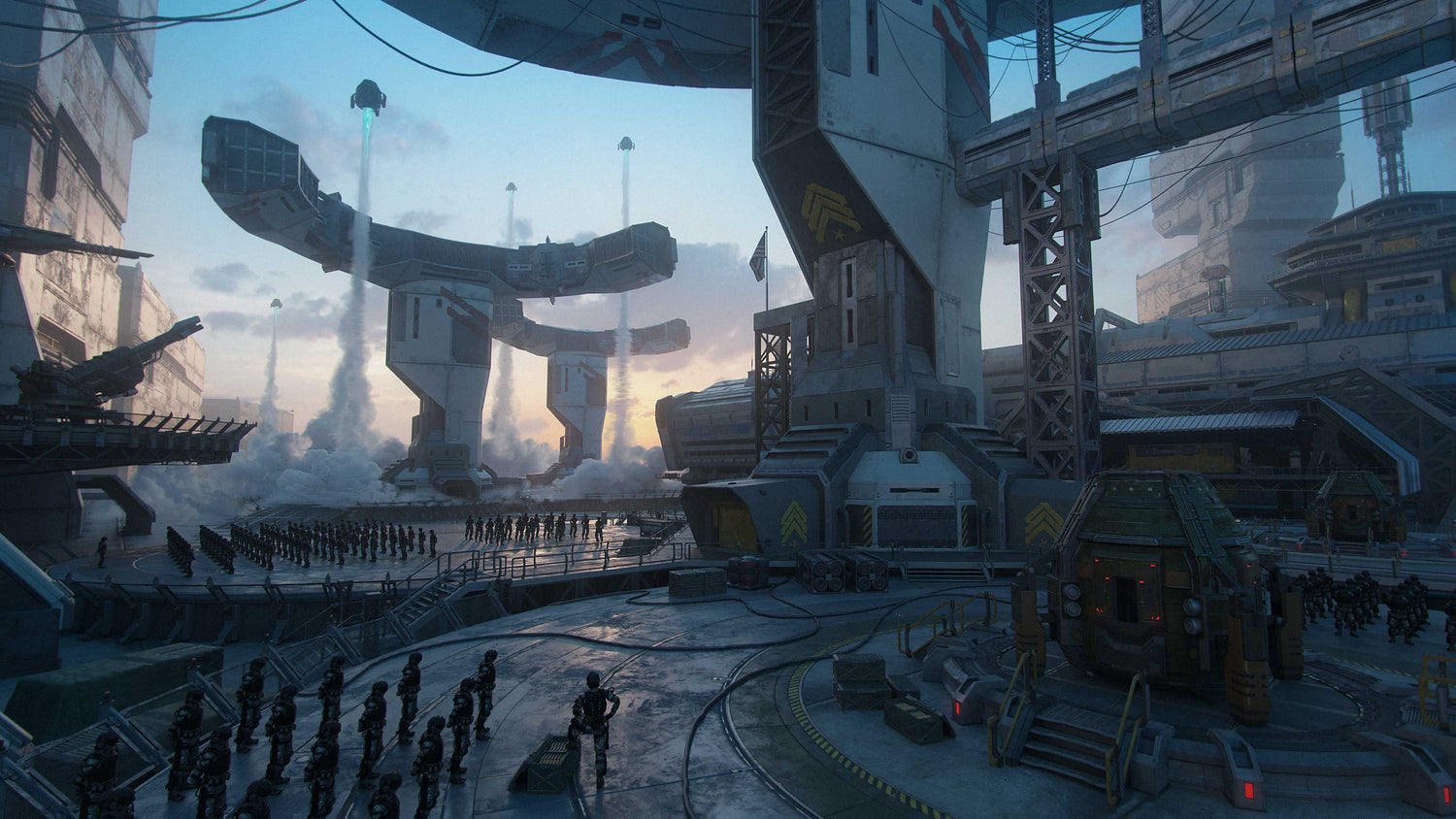 Futuristic Rts Base Futuristic Military Base Interior