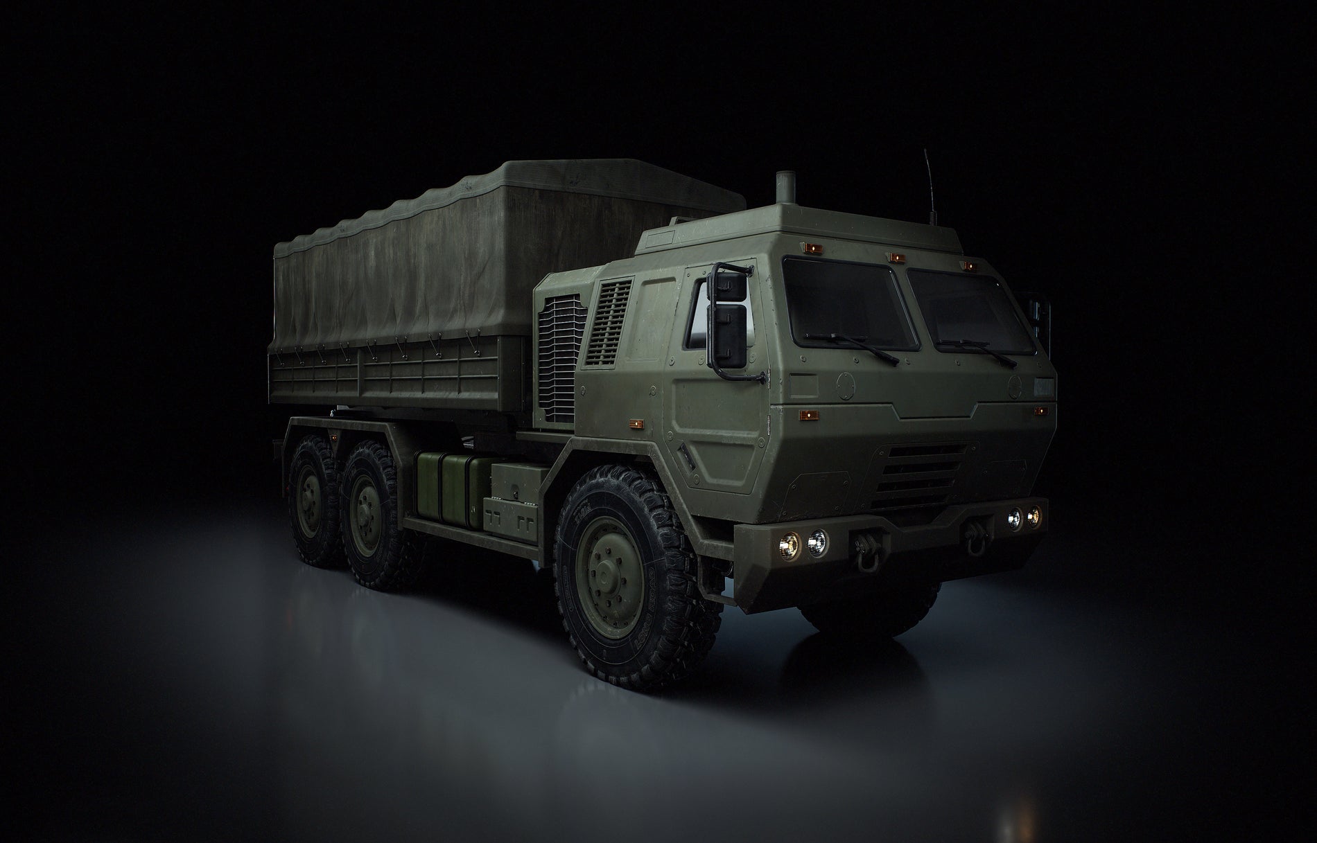 Military Transport Truck 3D Model