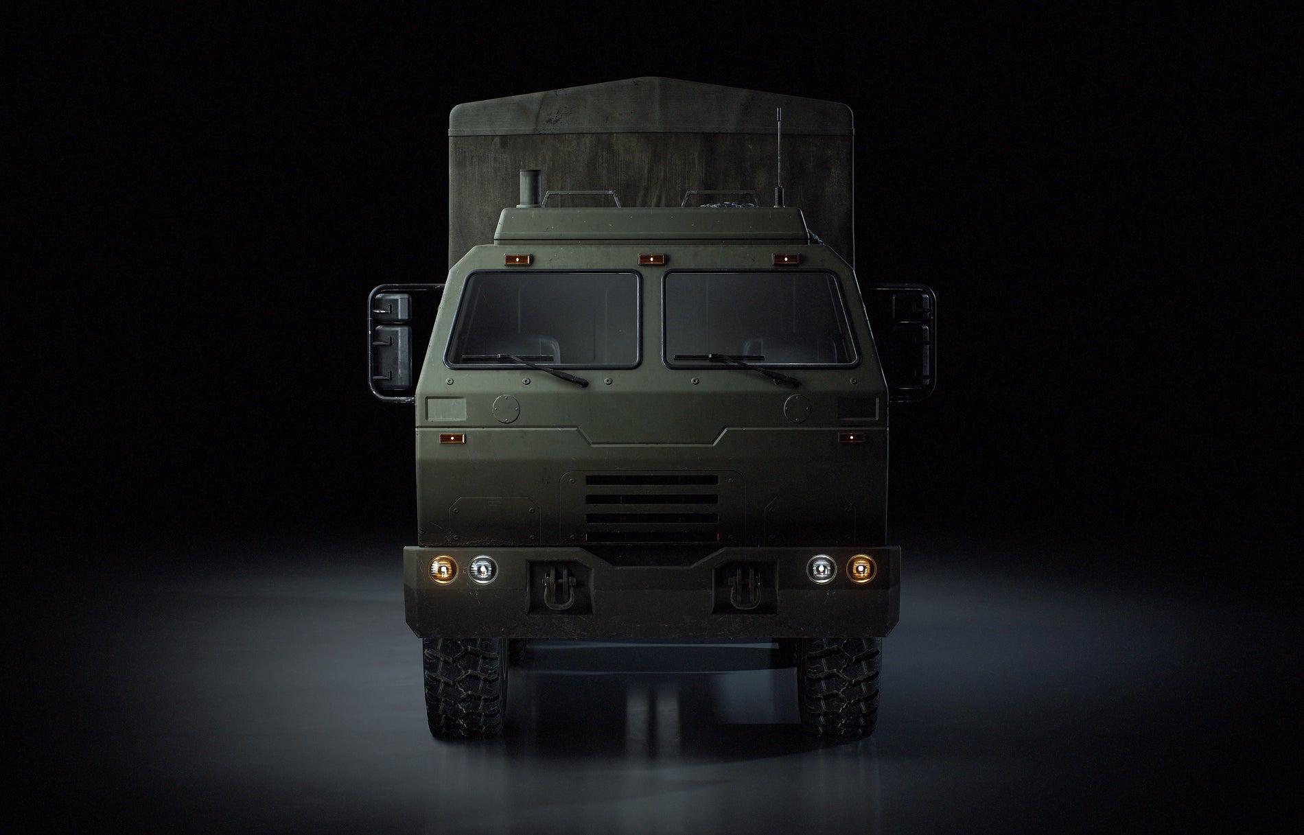 Military Transport Truck 3D Model