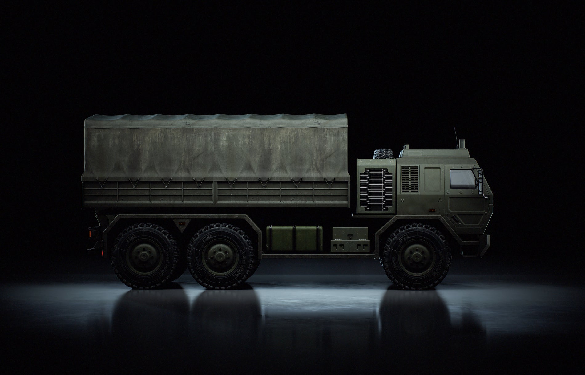 Military Transport Truck 3D Model