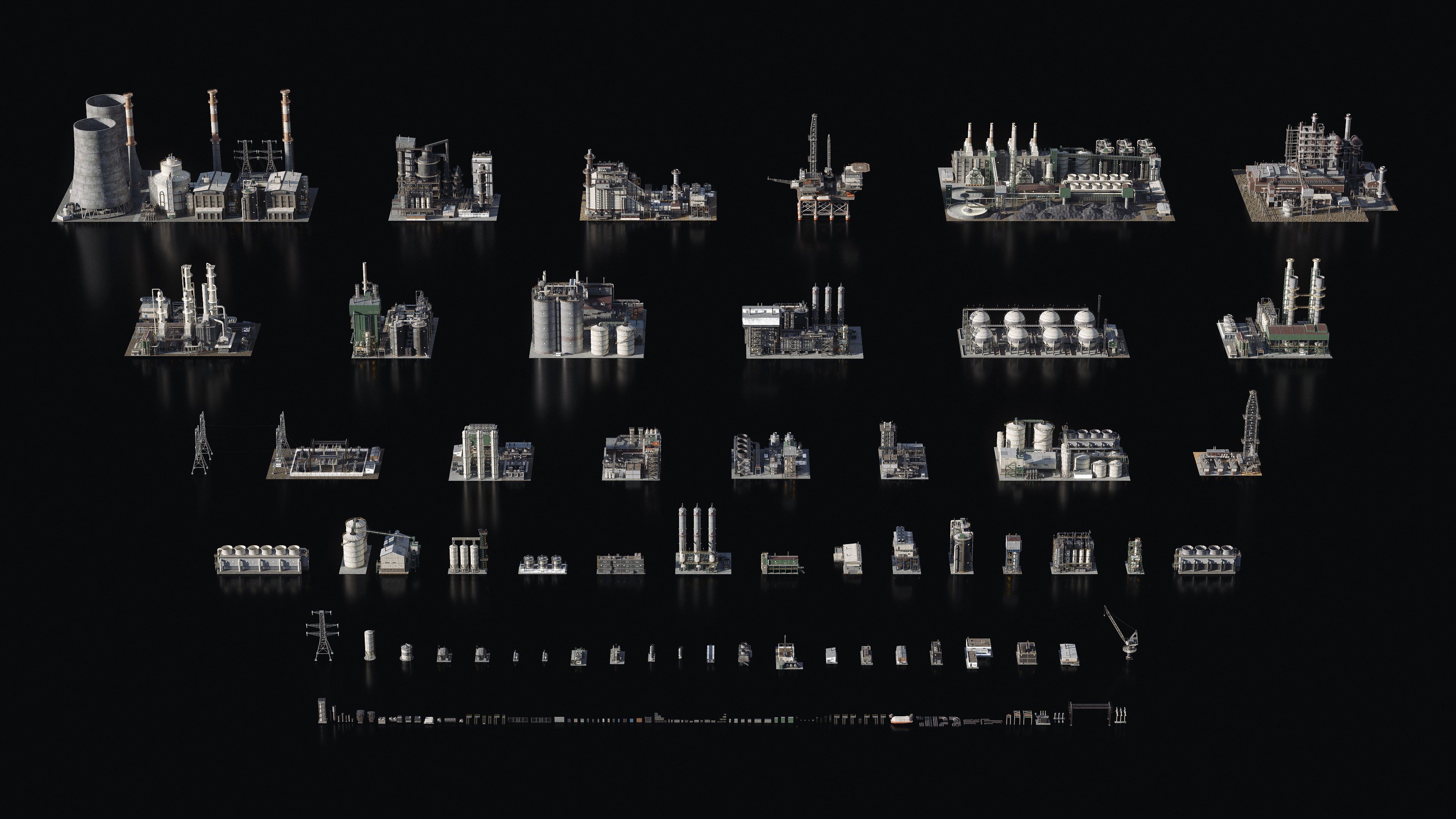Refineries – Premium 3D Models and Materials | KitBash3D
