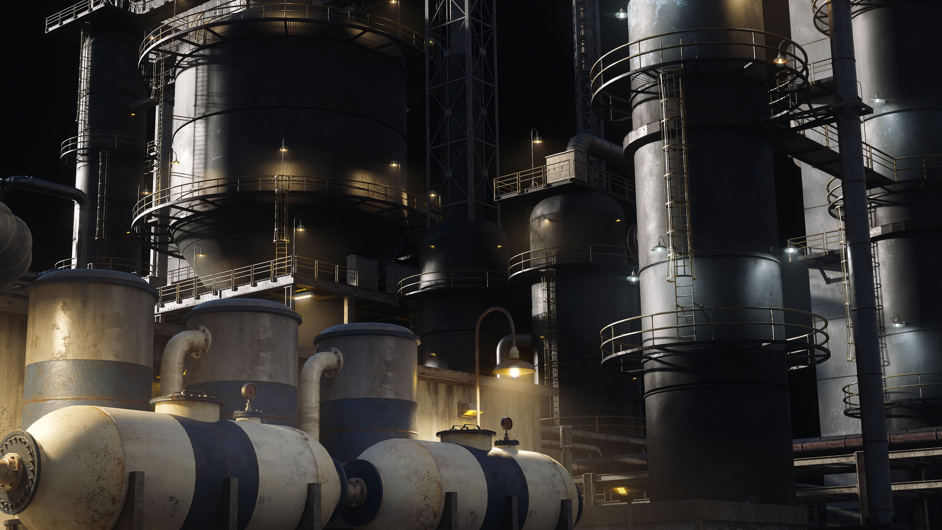Refineries – Premium 3D Models and Materials | KitBash3D
