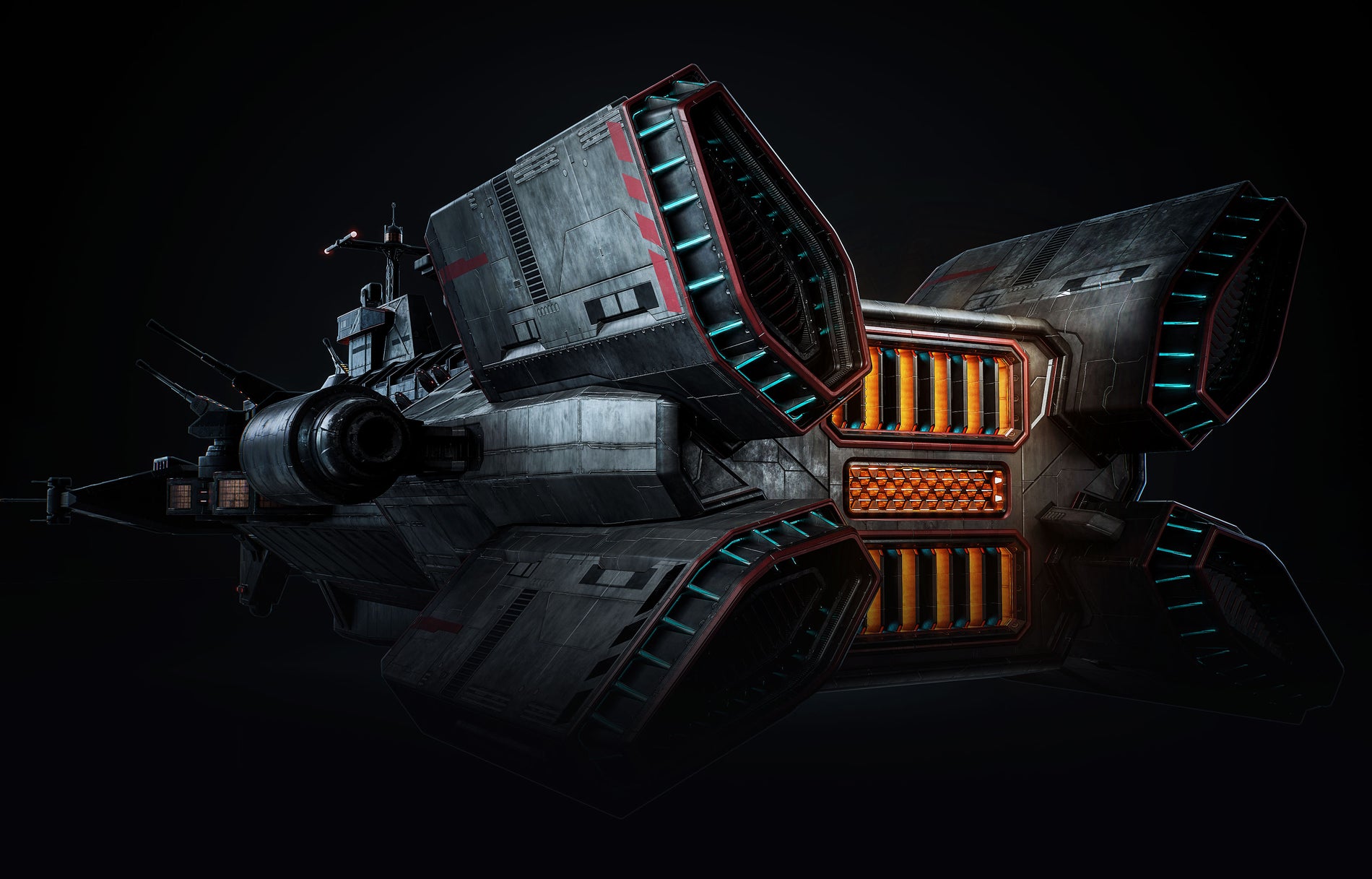 Battle Cruiser 3D Model