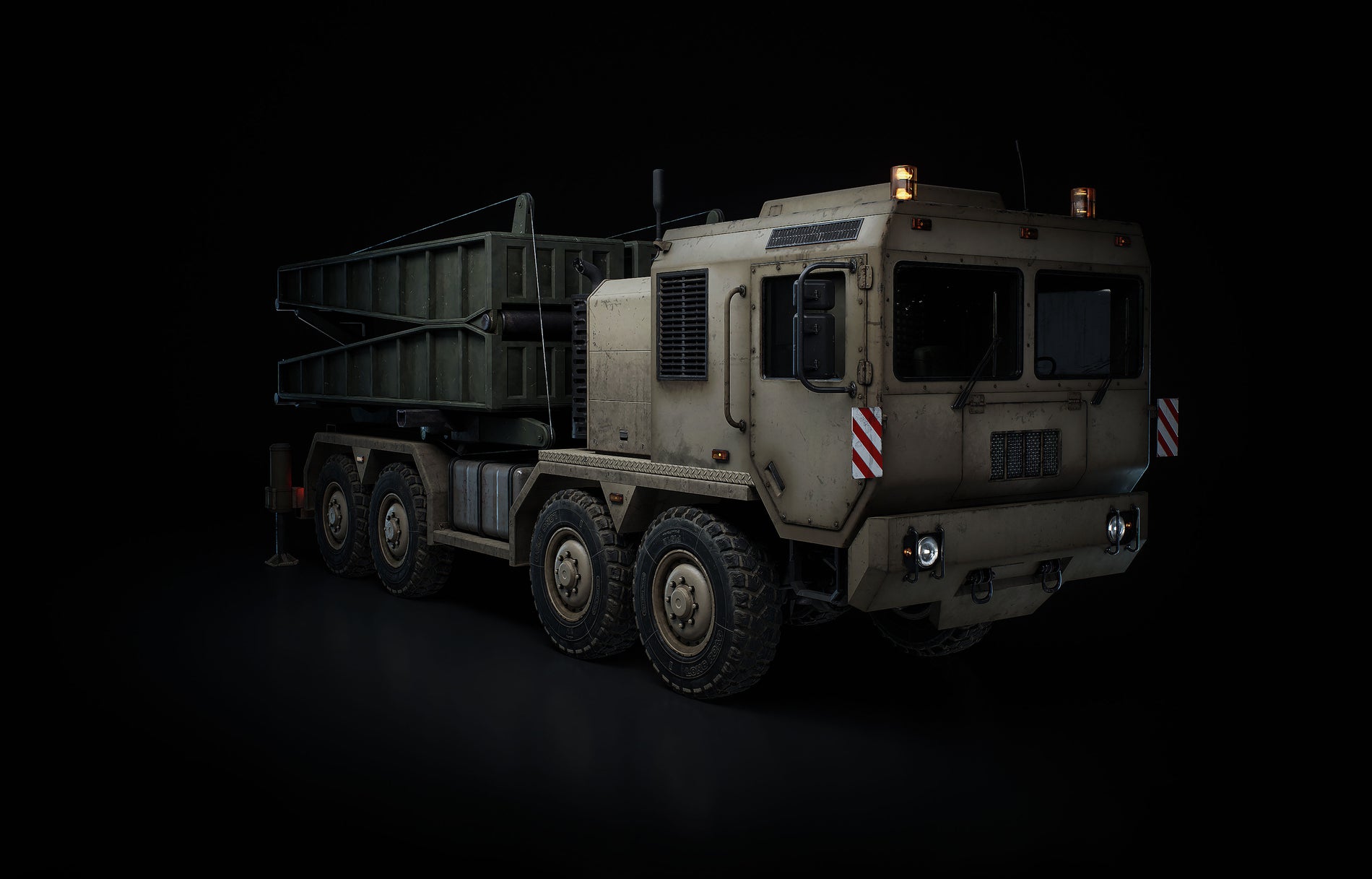 Large Equipment Transport Truck 3D Model