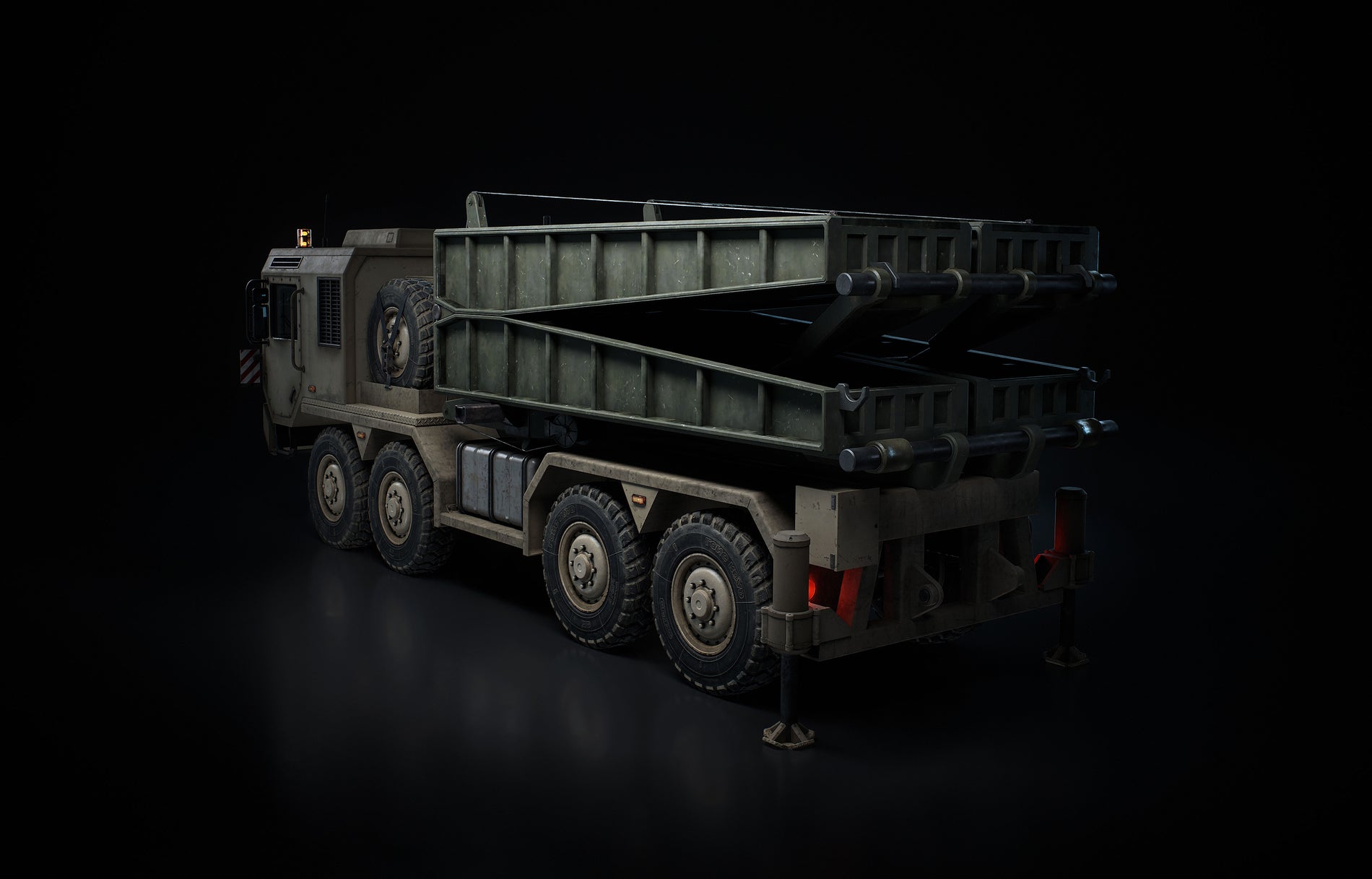 Large Equipment Transport Truck 3D Model