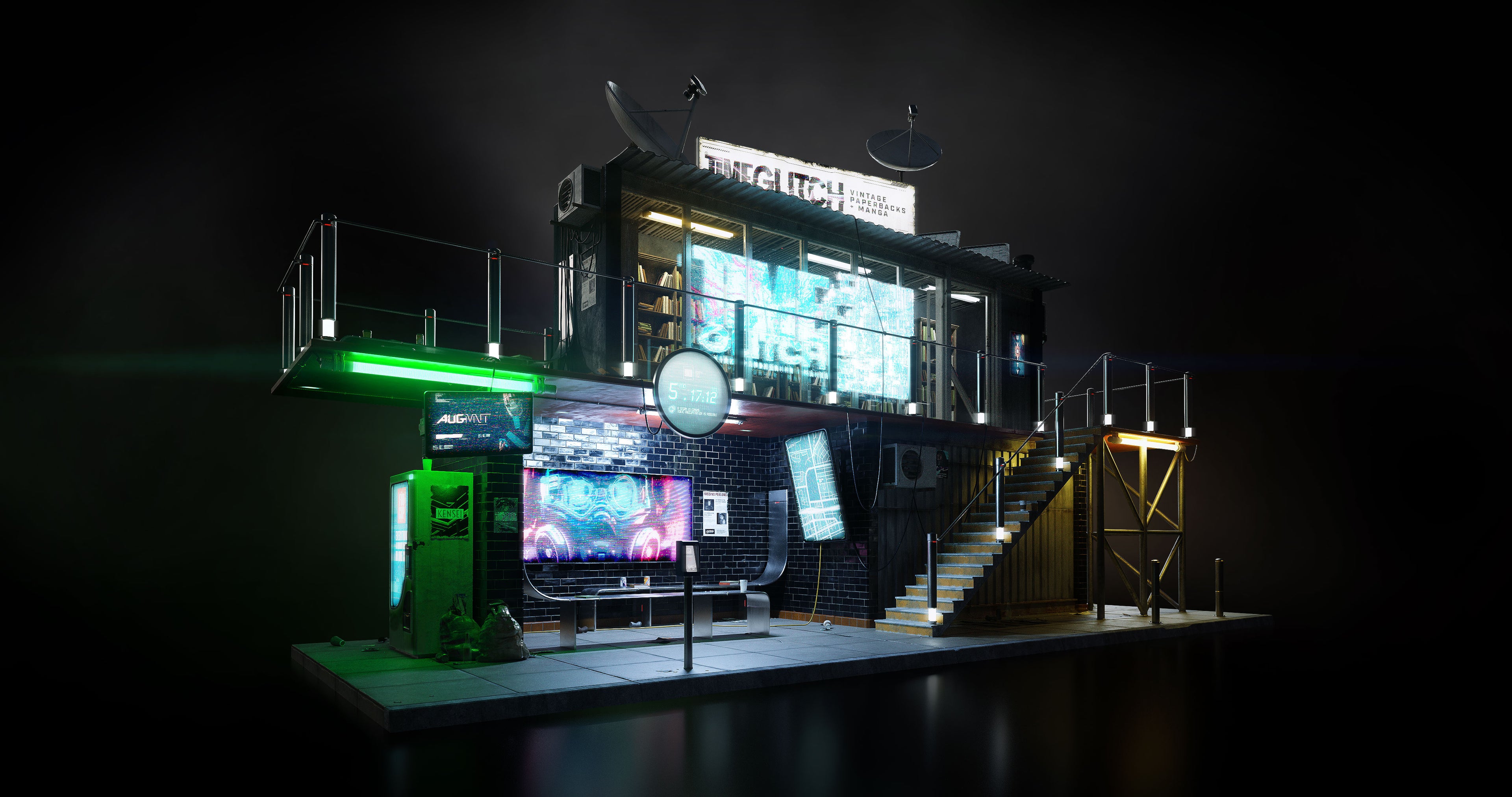Kitbash Cyber Mini Kit Cyber District – Premium 3D Models and Materials | KitBash3D