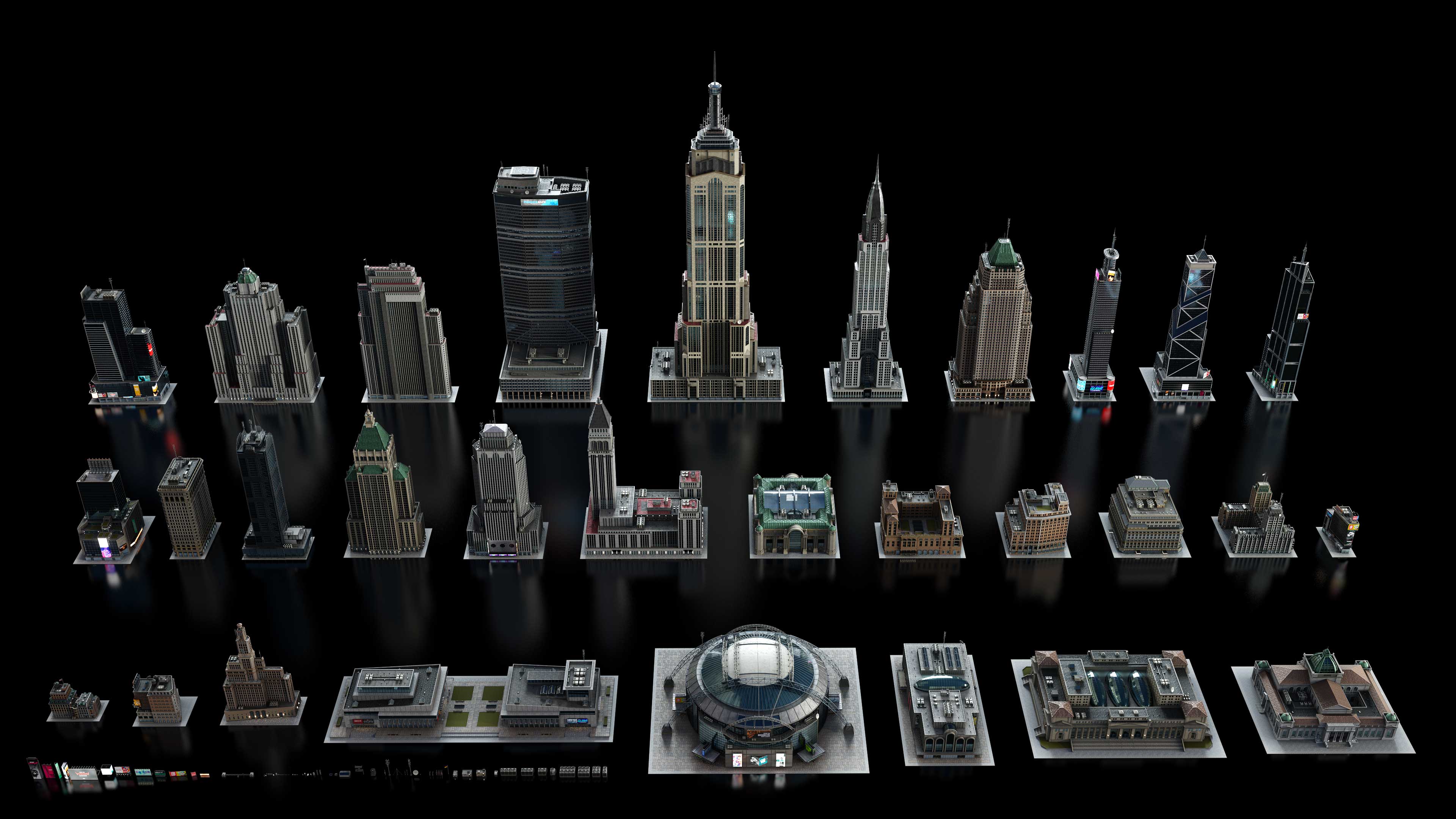 Manhattan Premium 3d Assets Kitbash3d Kitbash3d