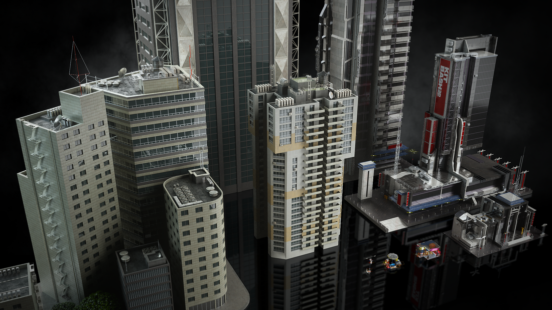 FREE 3D Asset Kit Neo City KitBash3D
