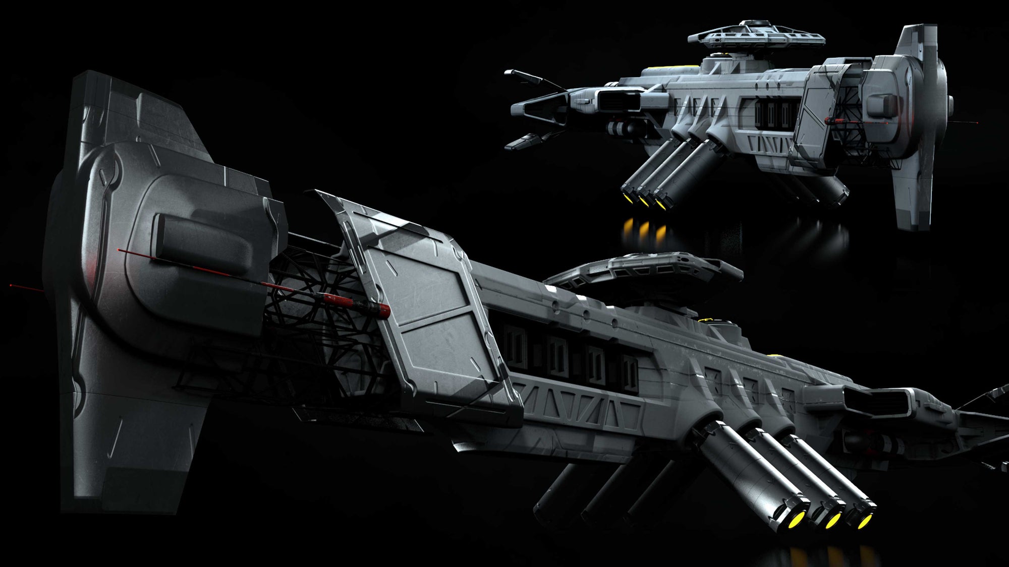 Spaceships Premium 3D Models and Materials KitBash3D